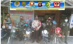 Babinsa dan Bhabinkamtibmas Petuk Katimpun Lakukan Patroli Terpadu Cegah Karhutla