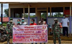 Koramil 1013-16/Makunjung Tegakan Protkes Covid-19