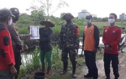 Babinsa Koramil 1015-06/Mentaya Hilir Mengikuti Apel Simulasi Penanganan Karhutla