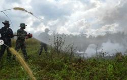 Kodim Pangkalan Bun Gelar Latihan Penanggulangan Bencana Karhutla