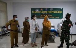 Dalam rangka HUT ke-47 Korem 102/Pjg, Denkesyah 12.04.02 Palangka Raya laksanakan Donor Plasma Konvalesen