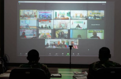 Danrem 102/Pjg Pimpin Rapat Evaluasi Vaksinasi dan Pelaksanaan PPKM Mikro