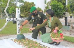 Peringati HUT ke 47 Korem 102 Panju Panjung, Dandim 1016 Palangka Raya Hadiri Ziarah ke TMP