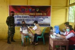 TMMD Ke-111 Kodim 1013/Mtw Laksanakan Kegiatan Serbuan Vaksinasi Covid-19.