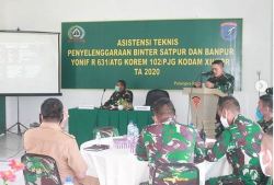 Yonif Raider 631/Atg Menerima Tim Asistensi Teknis guna penyelenggaraan Binter Satpur dan Banpur