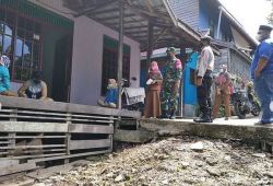 Babinsa Koramil 1013-03/Teweh Tengah Bersama Petugas Kesehatan Tracing Pasien Covid-19.