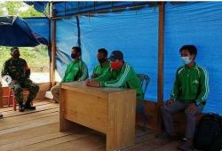 Momentum Hari Raya Idul Fitri 1442 H, Danramil Tumbang Miri Silaturahmi ke Rumah Warga Binaan