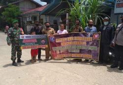 Koramil 1013-03/Teweh Tengah Sosialisasikan bahaya Karhutla Kepada Warga.