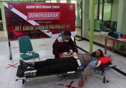Peringati HUT Korem 102/Panju Panjung ke-47, Kodim 1013/Mtw Menggelar Kegiatan Donor Darah.