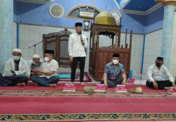 Danramil Pahandut Hadiri Safari Ramadhan 1442 H Bersama Forkopimda Kota Palangka Raya