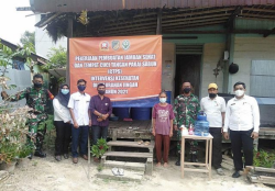 Peduli Kesehatan, Satgas TMMD Kodim 1013/Mtw Bangun Jamban di Desa Karamuan.