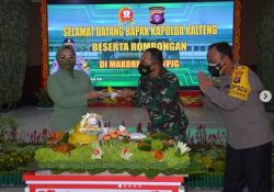 HUT Ke – 47 Korem 102/Pjg Tahun 2021, Kapolda Kalteng beri Surprise kepada Danrem 102/Pjg