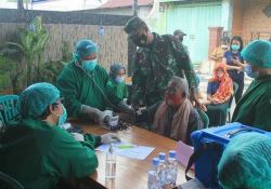 Ratusan Warga Petuk Katimpun Antusias Ikuti Serbuan Vaksin Covid-19