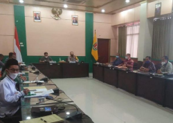 Kodim 1015/Sampit Ikuti Rapat Evaluasi Penanganan Covid-19