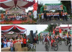 PERKOKOH KEBERSAMAAN, DANREM 102/PJG, DIDAMPINGI PARA DANSAT DAN KASIREM HADIRI FUN BIKE NUSANTARA HUT BRIMOB