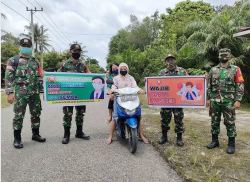 Koramil 1013-01/Kandui Gencarkan Sosialisasi PPKM Berskala Mikro.