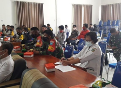 Koramil 1013-03/Teweh Tengah Ikuti Penyuluhan Tracer Covid-19 Oleh Dinas Kesehatan.