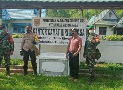 Danramil Bersama Kapolsek Sambangi Camat Miri Manasa, Jalin Silaturahmi Tiga Pilar