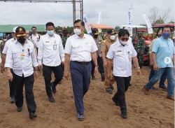 Danrem 102/Pjg Dampingi Kunker Tiga Menteri dan KSP