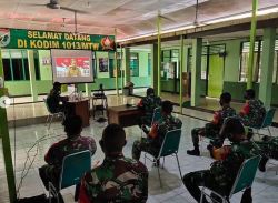 Babinsa Jajaran Kodim 1013/Mtw Ikuti Workshop Petugas Tracer Covid-19 Secara Virtual.