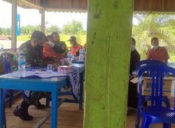Babinsa Manuhing Beri Usulan Progres RKP Desa Belawan Mulya