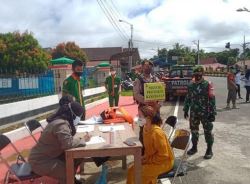 Beri Efek Jera, Koramil 1013-07/Pch Gakkum Protokol Kesehatan Covid-19 Bersama Unsur Terkait