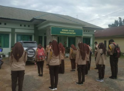 Koramil Pangkalan Banteng Berikan Materi Wasawan Kebangsaan Kepada Pramuka