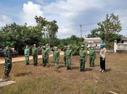 Jalin Kemitraan Dengan Linmas, Babinsa Natai Kondang Berikan Pelatihan PBB