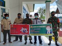 Koramil 1013-11/Sumber Barito Tegakan Protkes Covid-19