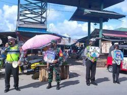 Berharap Pandemi Covid-19 Cepat Berlalu, Koramil 1015-08/Mentaya Baru Ketapang Gelar Operasi Yustisi PPKM