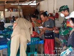 ANGGOTA KODIM 1016/PLK YANG TERGABUNG DALAM GUGUS TUGAS COVID 19 BERSAMA TIM SECARA MARATON SOSIALISASI PENCEGAHAN