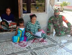 Masyarakat di Ds.Handil Sohor Sambut Riang Hadirnya Perpustakaan Keliling Si Komos