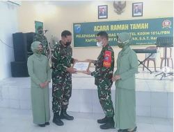 Dandim Pangakalan Bun Pimpin Acara Pelepasan Alih Tugas Pejabat Pasi Intel