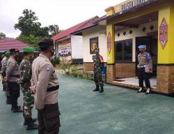 Koramil 1013-06/Lahei, Bersama Satgas Yustisi Tertibkan Warga