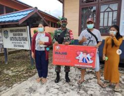 Koramil 1013-15/Seribu Riam Tegakan Protkes Covid-19