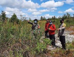 Babinsa Koramil 1015-02/Kamipang Melaksanakan Patroli Karhutla