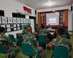 Dandim 1013/Mtw Ikuti Vicon Perkembangan Covid-19 Wilayah Provinsi Kalteng