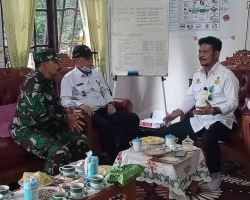 Danrem 102/Pjg Sambut Menteri Pertanian di Kawasan Food Estate Kalteng