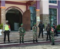 Jelang Jumat Agung, Personil Kodim 1014 /Pbn Disiagakan di Sejumlah Gereja