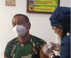 Sukseskan Vaksinasi Covid-19, 55 Anggota Kodim 1015/Sampit Disuntik Vaksin