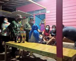 Koramil 1015-10/Kota Besi Tertibkan Warung Remang-Remang