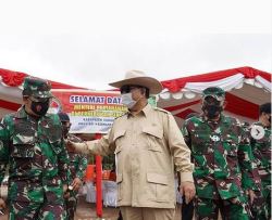 Danrem 102/Pjg dampingi Menhan tinjau lokasi Food Estate penanaman singkong
