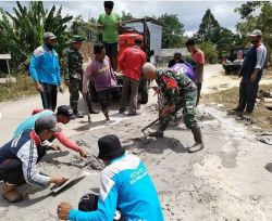 Pimpin Apel Sebelum Karya Bhkati, Danramil 1014 -06/Sukamara Sampaikan ini