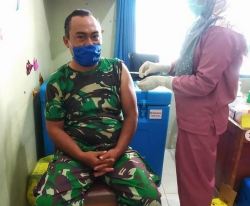 37 Anggota Koramil 1015-04/Tbs Divaksin Covid-19