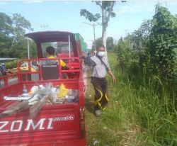 Peduli Kebersihan, Anggota Korem 102/Pjg Laksanakan Kerja Bakti