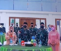 Komandan Kodim 1015/Sampit Ikuti Halal Bihalal Melalui Vicon Dengan Pangdam XII/Tpr