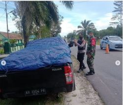 Tekan Covid-19, Koramil 1015-07/Bgd Bersama Tiga Pilar Gelar Operasi Yustisi Di Tempat Wisata Ujung Bandaran