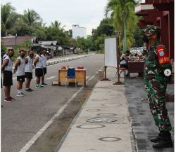 Seluruh Personel Kodim 1012/Buntok Mengikuti Tes Samapta Periodik Semester I Tahun 2021