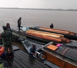 Lebarnya Sungai Mentaya Jadi Tantangan TMMD