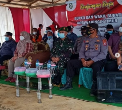 Danramil 1015-13/Kky Mendampingi Kunjungan Kerja Rombongan Bupati Dan Wakil Bupati